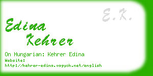 edina kehrer business card